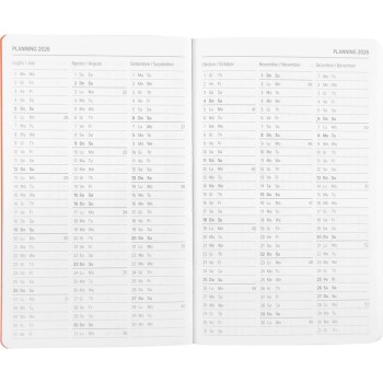 Agenda 12 Mesi 2026 Large Settimanale - Kaos Nero/Arancione | Cloclorinda.it