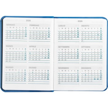 Agenda 12 Mesi 2026 Mini Giornaliera - Agende COMIX Blu | Cloclorinda.it
