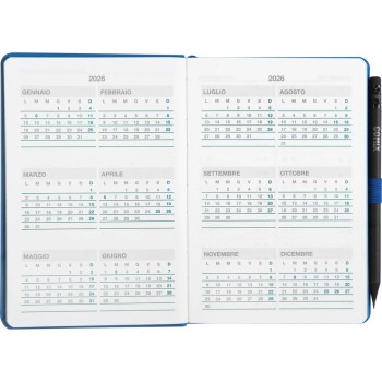 Agenda 12 Mesi 2026 Mini Giornaliera - Agende COMIX Blu | Cloclorinda.it