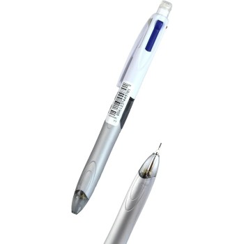 Bic 4 Colours - Penna biro, 4 colori, Grigio | Cloclorinda.it