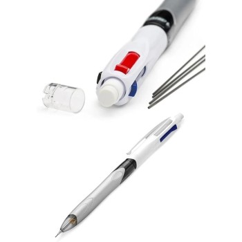 Bic 4 Colours - Penna biro, 4 colori, Grigio | Cloclorinda.it