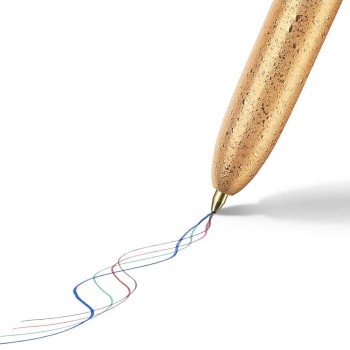 PENNA SFERA 4 COLOURS MEDIUM CHAMPAGNE GOLD BIC | Cloclorinda.it