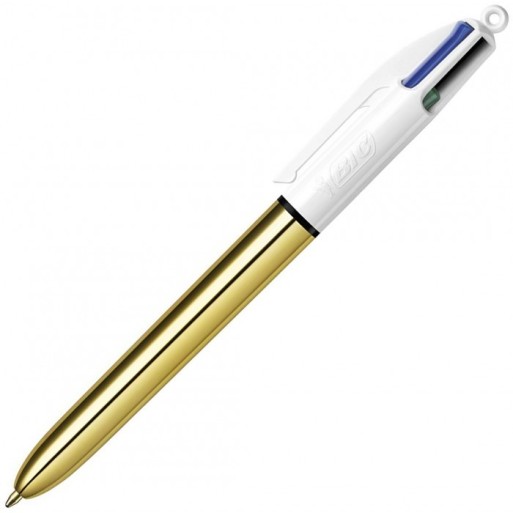 PENNA SFERA 4 COLOURS SHINE MEDIUM BIC ORO | Cloclorinda.it