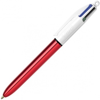 PENNA SFERA 4 COLOURS SHINE MEDIUM BIC ORO ROSSO | Cloclorinda.it