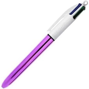 PENNA BIC 4 COLORI SHINE FLUO VIOLA | Cloclorinda.it