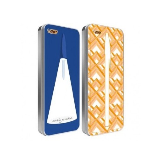 Astuccio in latta con 20 penne sfera bic | Cloclorinda.it
