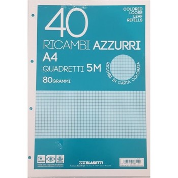 Ricembi A4 5mm 40ff 80gr Azzurro | Cloclorinda.it