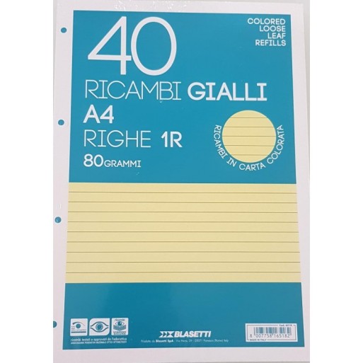 RICAMBI A4 1 RIGO BLASETTI GIALLO | Cloclorinda.it