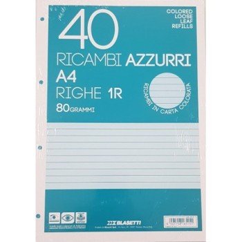 RICAMBI A4 1 RIGO BLASETTI AZZURRI | Cloclorinda.it