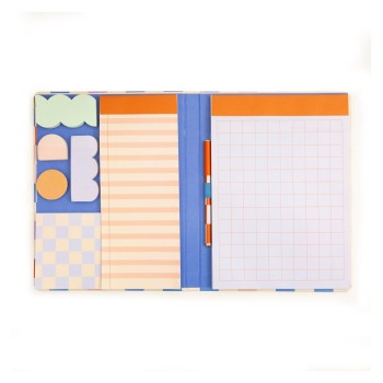 SET BLOCCO NOTE CON STICKERS E PENNA KIKKERLAND | Cloclorinda.it