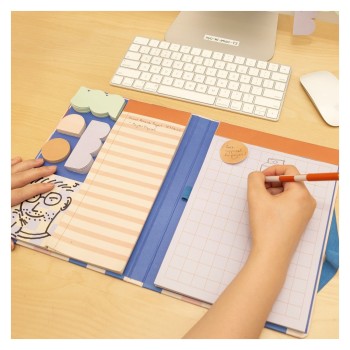 SET BLOCCO NOTE CON STICKERS E PENNA KIKKERLAND | Cloclorinda.it