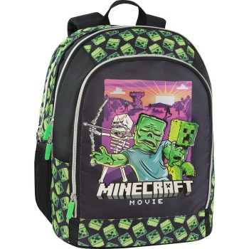 Zaino Organizzato Minecraft Nero/Verde | Cloclorinda.it