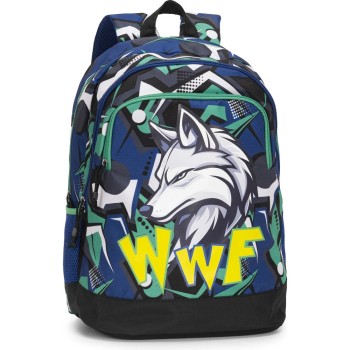 Zaino Organizzato Wwf Verde/blu | Cloclorinda.it