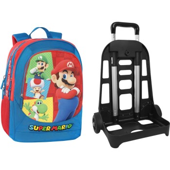 Zaino Trolley Staccabile Super Mario Rosso/Blu | Cloclorinda.it