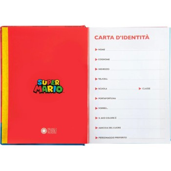 Diario 12 Mesi 2025/26 - Super Mario - Giornaliero Non Datato Rosso/Blu | Cloclorinda.it