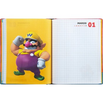 Diario 12 Mesi 2025/26 - Super Mario - Giornaliero Non Datato Rosso/Blu | Cloclorinda.it