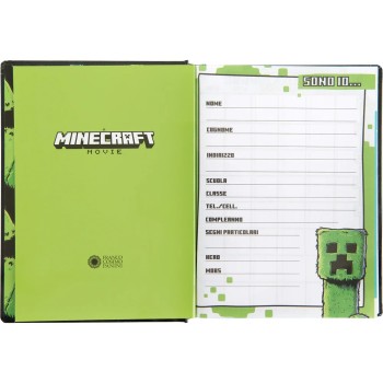 Diario 12 Mesi 2025/26 - Minecraft - Giornaliero Non Datato Nero | Cloclorinda.it