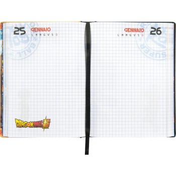 Diario 12 Mesi 2025/26 - Dragon Ball - Giornaliero Non Datato Nero | Cloclorinda.it