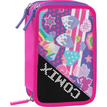 Astuccio 3 Zip COMIX Bright Fucsia | Cloclorinda.it