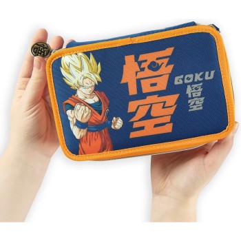 Astuccio 3 Zip Dragon Ball Blu/Arancione | Cloclorinda.it