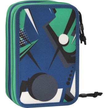 Astuccio 3 Zip Wwf Verde/blu | Cloclorinda.it