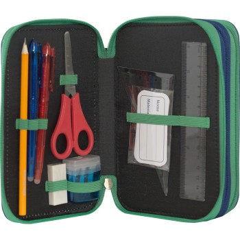 Astuccio 3 Zip Wwf Verde/blu | Cloclorinda.it