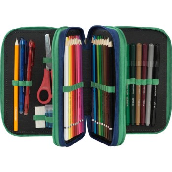 Astuccio 3 Zip Wwf Verde/blu | Cloclorinda.it