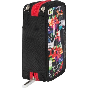 Astuccio 3 Zip COMIX Wave Nero | Cloclorinda.it