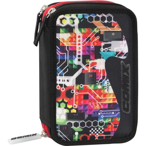 Astuccio 3 Zip COMIX Wave Nero | Cloclorinda.it