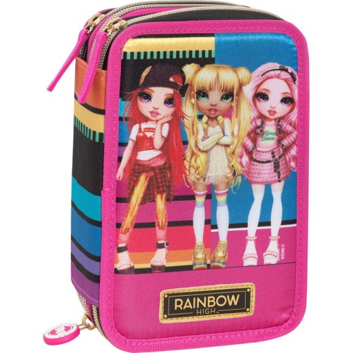 Astuccio 3 Zip Rainbow High Magenta | Cloclorinda.it
