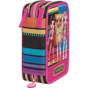 Astuccio 3 Zip Rainbow High Magenta | Cloclorinda.it