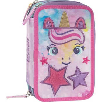 Astuccio 3 Zip Mofumofu Rosa | Cloclorinda.it