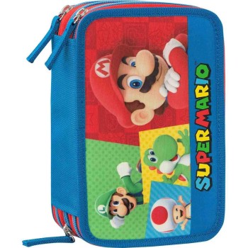 Astuccio 3 zip Super Mario | Cloclorinda.it