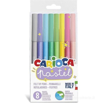 Carioca Pastel – Pennarelli 8 colori | Cloclorinda.it