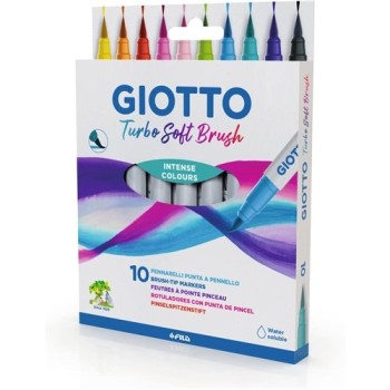 Giotto Turbo Soft Brush – Pennarelli 10 colori | Cloclorinda.it