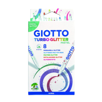 Giotto Turbo Glitter Pastel – 8 Pennarelli | Cloclorinda.it