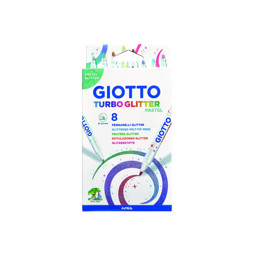 Giotto Turbo Glitter Pastel – 8 Pennarelli | Cloclorinda.it