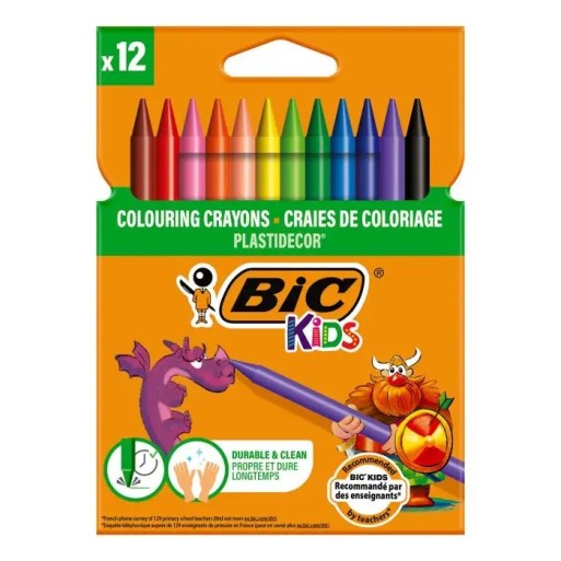 Pastelli Bic Kids Plastidecor 12 | Cloclorinda.it