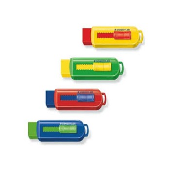 Gomma Staedtler con manicotto scorrevole in plastica colorata | Cloclorinda.it