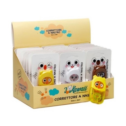 Correttore a nastro kawaii - animaletti - 5 mm x 8 mt | Cloclorinda.it