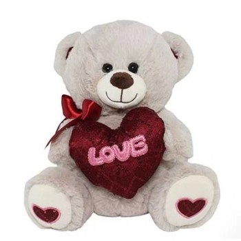 Peluche orso c/fiocco 25cm | Cloclorinda.it