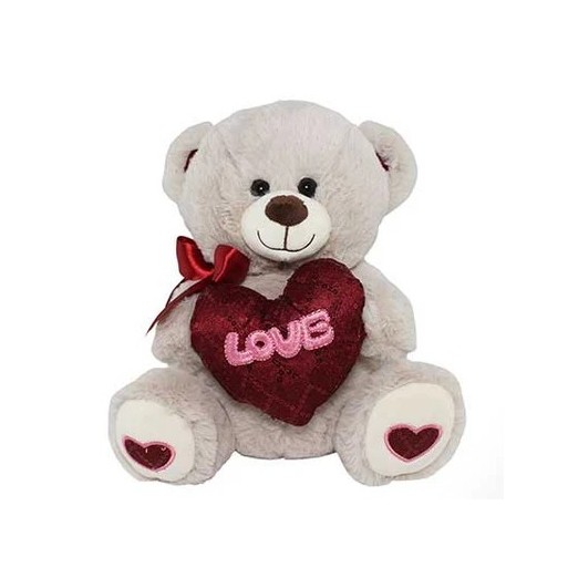 Peluche orso c/fiocco 25cm | Cloclorinda.it