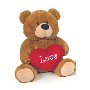 PELUCHE ORSETTI CON CUORE E SCRITTA 25 CM | Cloclorinda.it
