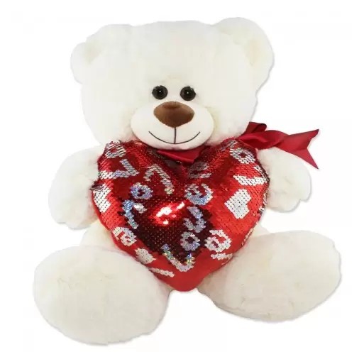 ORSETTO PELUCHE CON FIOCCO E CUORE GIRABRILLA | Cloclorinda.it