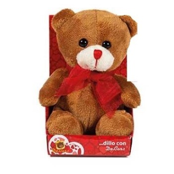ORSETTO 12CM IN TRONETTO MARRONE | Cloclorinda.it