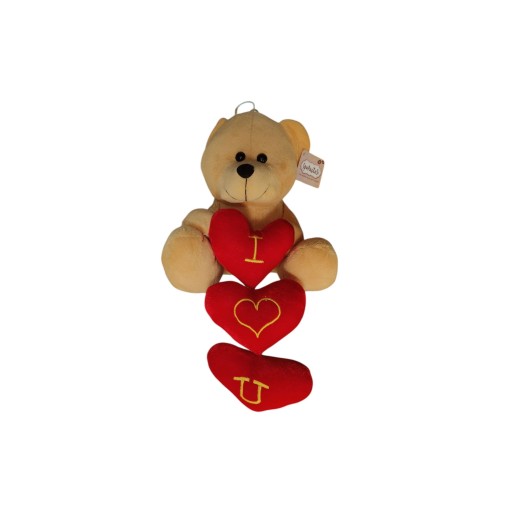 Orsetto Dolce Cuore con 3 Cuori – 40 cm | Cloclorinda.it