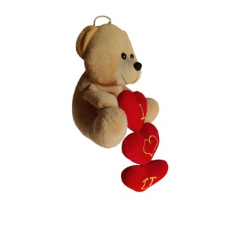 Orsetto Dolce Cuore con 3 Cuori – 40 cm | Cloclorinda.it