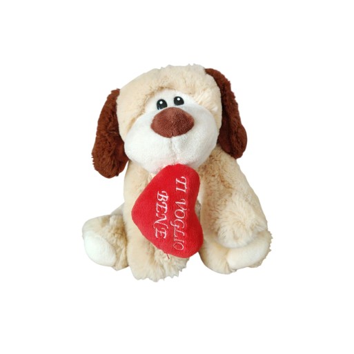 Cane Peluche con Cuore “Ti Voglio Bene” – 25 cm | Cloclorinda.it