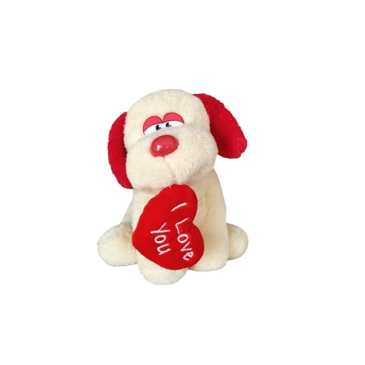 Cane Peluche con Cuore “I Love You” – 25 cm | Cloclorinda.it