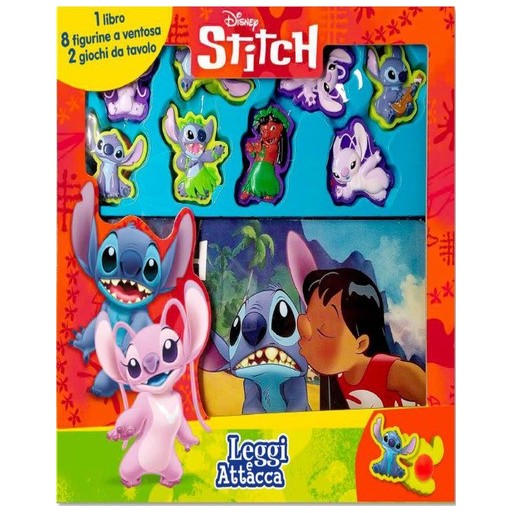 Stitch. Leggi e attacca. Ediz. a colori. Con 8 figurine a ventosa. Con tabellone | Cloclorinda.it